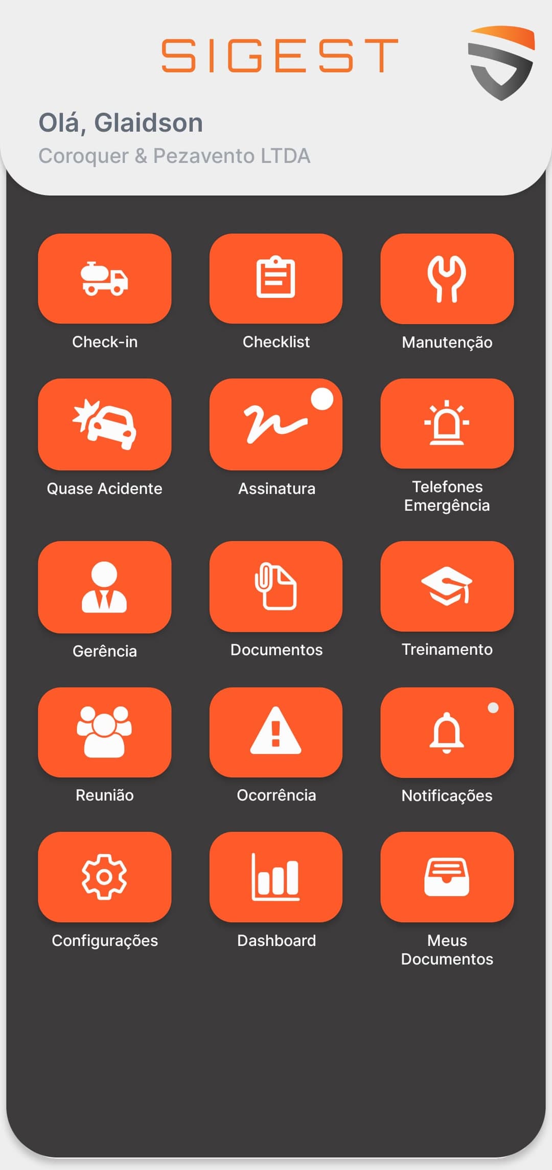 Sigest App Interface
